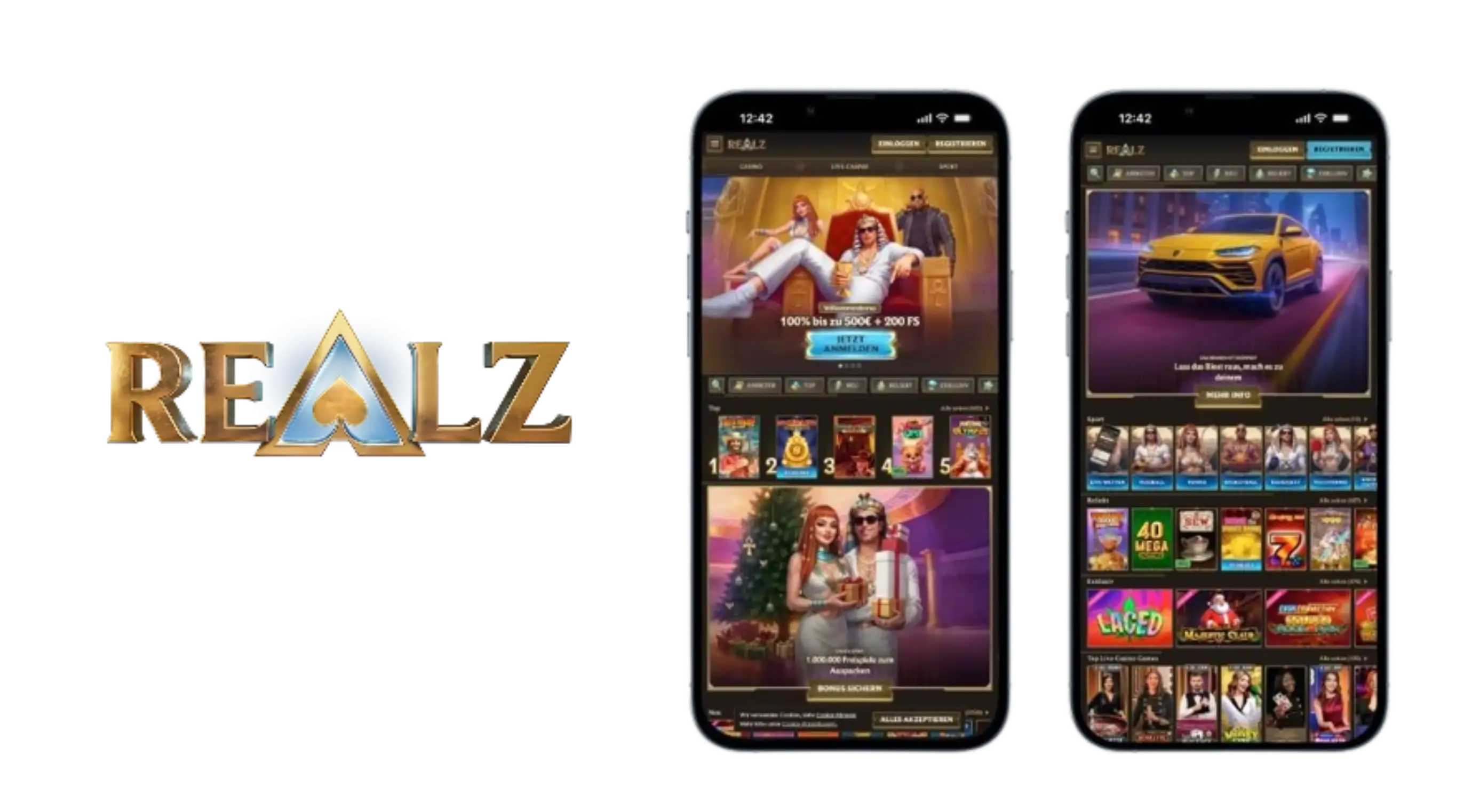 Realz Casino App Screenshot